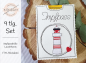 Preview: Impfpasshülle Leuchtturm - ITH-Stickdatei